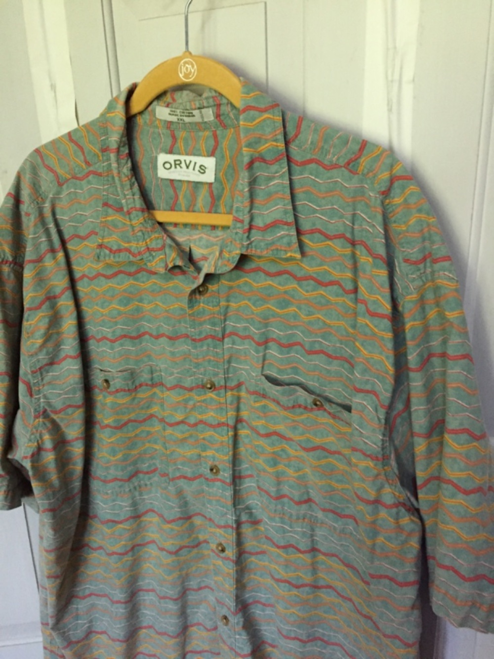 Orvis Multicolor Wave-Pattern Casual Button-Down Shirt - Picture 9 of 16